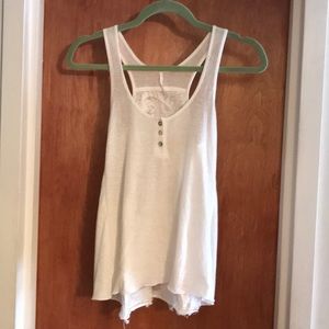White tank with detailed back